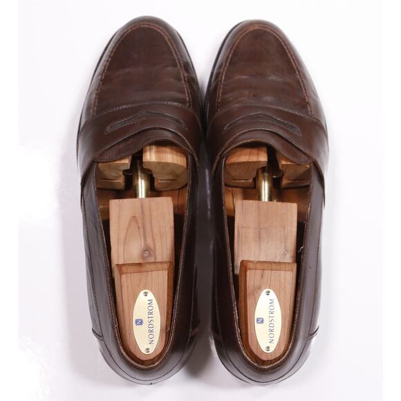 Salvatore Ferragamo Mens Vintage Brown Leather Penny Loafers Men's US 10.5 D - Picture 5 of 11